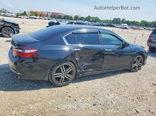 1HGCR2F57HA022716 2017 HONDA ACCORD Black Rear right