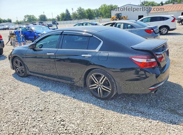 1HGCR2F57HA022716 2017 HONDA ACCORD Black Rear left