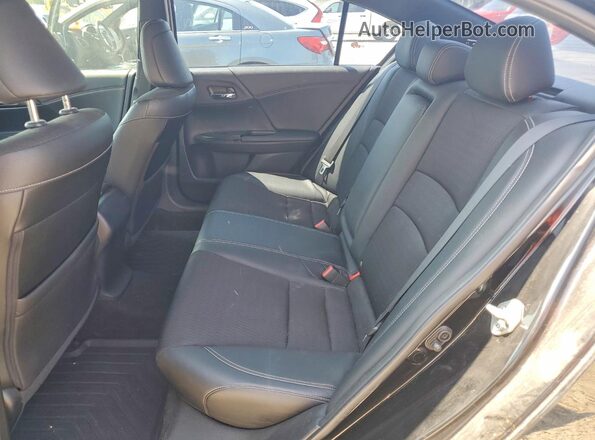 1HGCR2F57HA022716 2017 HONDA ACCORD Black Rear seats view