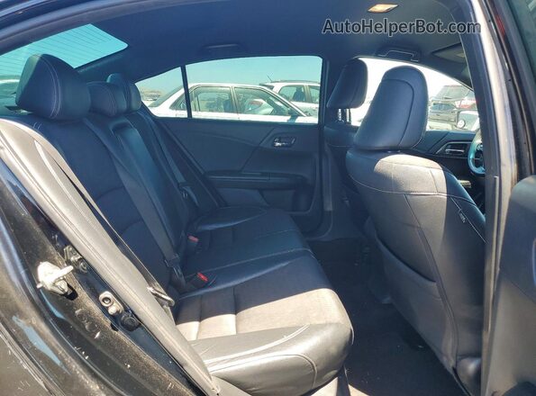 1HGCR2F57HA022960 2017 HONDA ACCORD Black Rear seats view