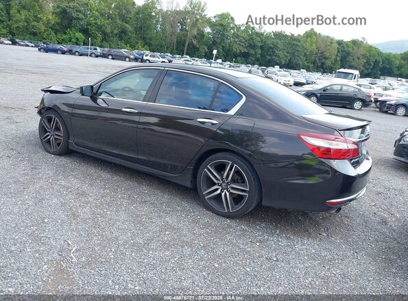 1HGCR2F58GA016549 2016 HONDA ACCORD Коричневый Задняя левая четверть
