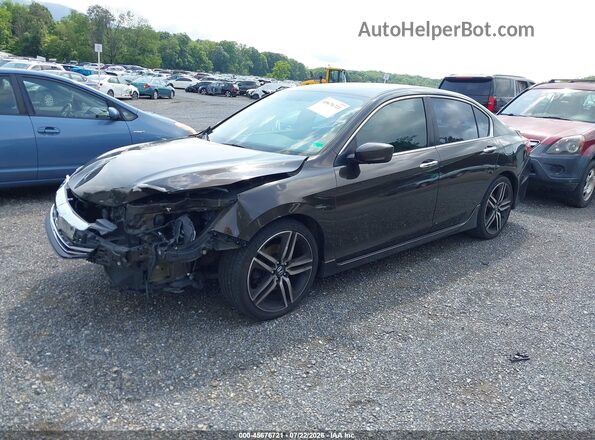 1HGCR2F58GA016549 2016 HONDA ACCORD Коричневый Передняя левая четверть
