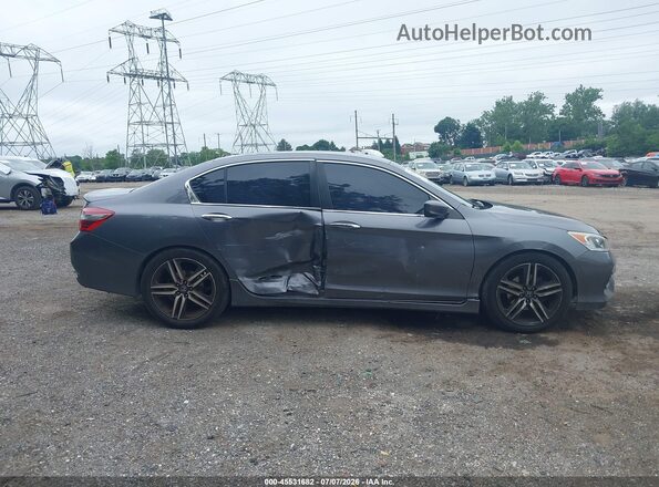 1HGCR2F58GA138425 2016 HONDA ACCORD Gray უკანა სალონის ხედი