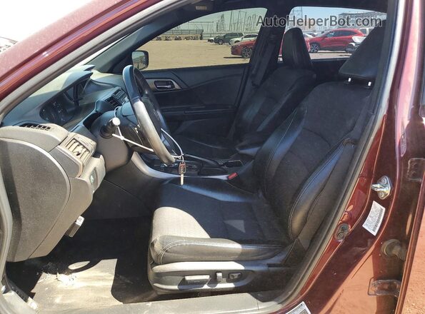 1HGCR2F58GA162174 2016 HONDA ACCORD Burgundy Front interior view