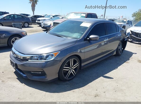 1HGCR2F58GA171733 2016 HONDA ACCORD Серый Передняя левая четверть