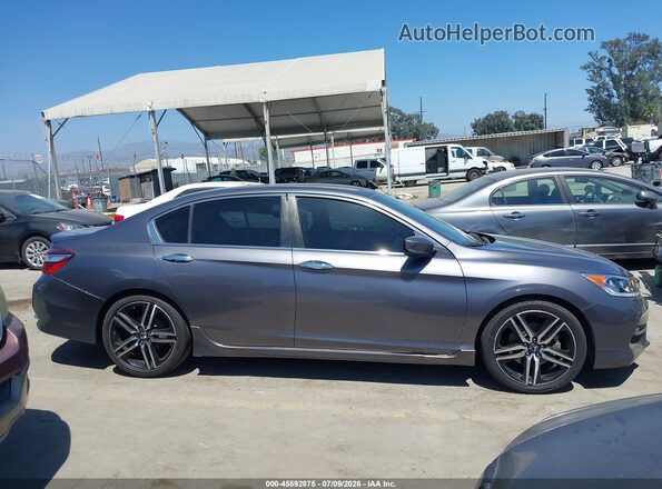 1HGCR2F58GA171733 2016 HONDA ACCORD Серый Вид задней части салона