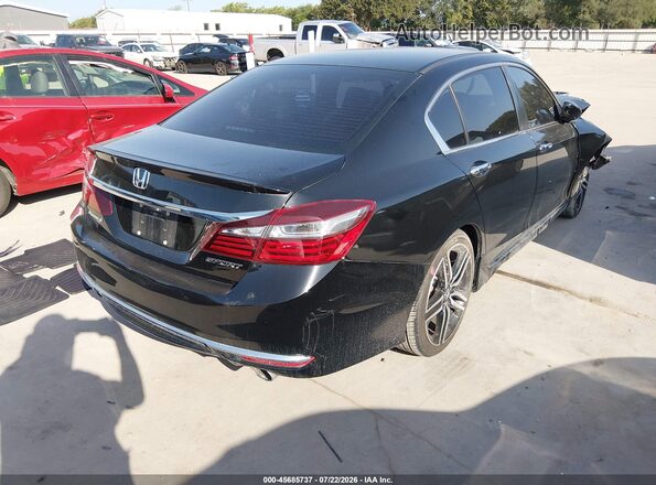 1HGCR2F58GA175863 2016 HONDA ACCORD Черный Задняя правая четверть