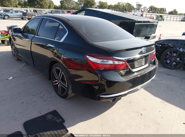 1HGCR2F58GA175863 2016 HONDA ACCORD Черный Задняя левая четверть
