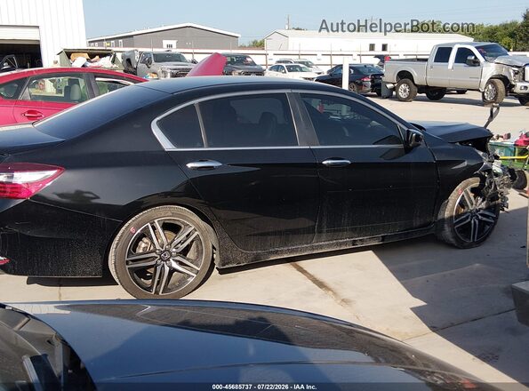 1HGCR2F58GA175863 2016 HONDA ACCORD Черный Вид задней части салона