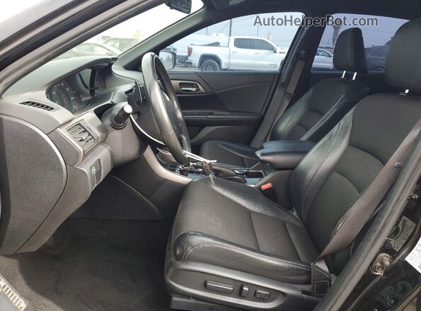 1HGCR2F58GA228352 2016 HONDA ACCORD Черный Вид салона спереди