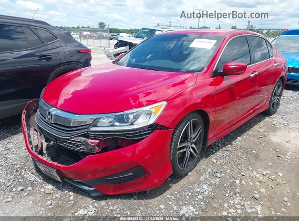 1HGCR2F58HA021929 2017 HONDA ACCORD Red Vista tres cuartos delantera izquierda