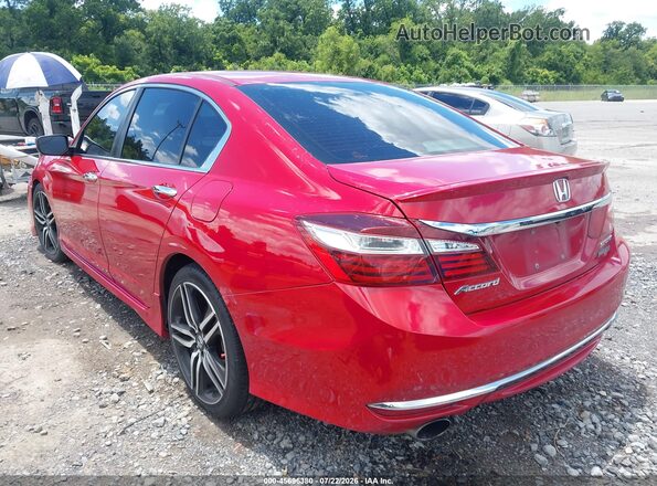 1HGCR2F58HA021929 2017 HONDA ACCORD Red Trasero izquierdo