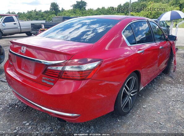 1HGCR2F58HA021929 2017 HONDA ACCORD Red Trasero derecho