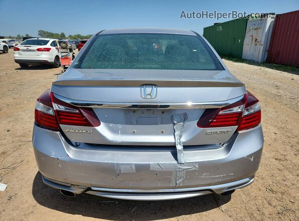 1HGCR2F58HA030856 2017 HONDA ACCORD Silver Вид ззаду