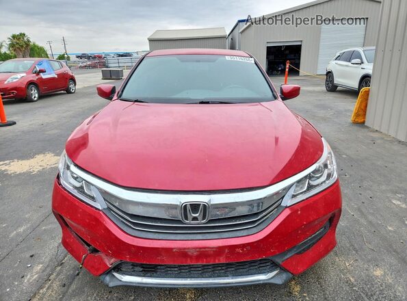 1HGCR2F58HA046586 2017 HONDA ACCORD Red Front view
