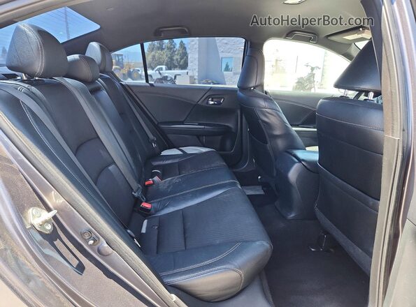 1HGCR2F58HA073612 2017 HONDA ACCORD Gray Rear seats view