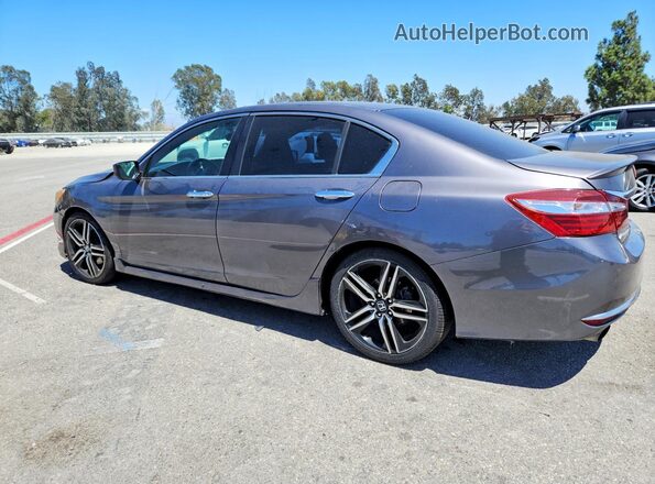 1HGCR2F58HA073612 2017 HONDA ACCORD Gray Rear left