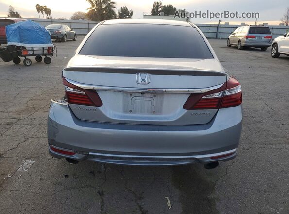 1HGCR2F58HA122159 2017 HONDA ACCORD Silver Rear view