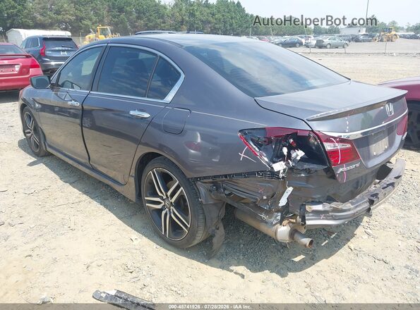 1HGCR2F58HA196438 2017 HONDA ACCORD Gray Հետևի ձախ