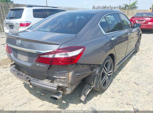 1HGCR2F58HA196438 2017 HONDA ACCORD Gray Հետևի աջ