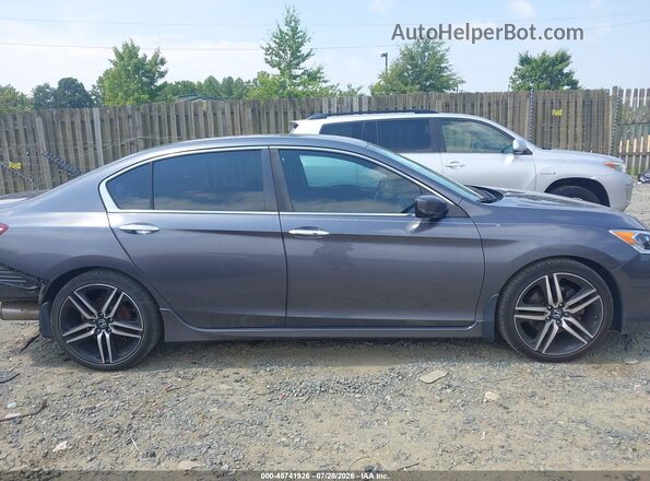1HGCR2F58HA196438 2017 HONDA ACCORD Gray Սալոնի հետևի տեսք