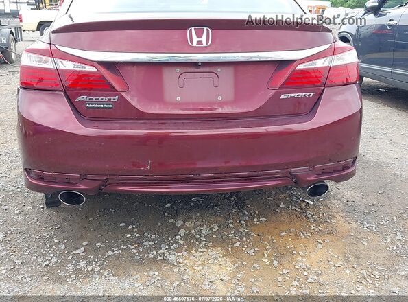 1HGCR2F59GA026992 2016 HONDA ACCORD Maroon Vista frontal