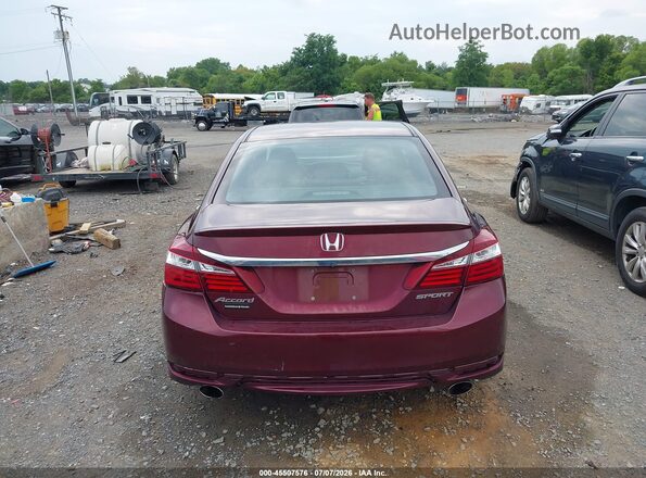 1HGCR2F59GA026992 2016 HONDA ACCORD Maroon 