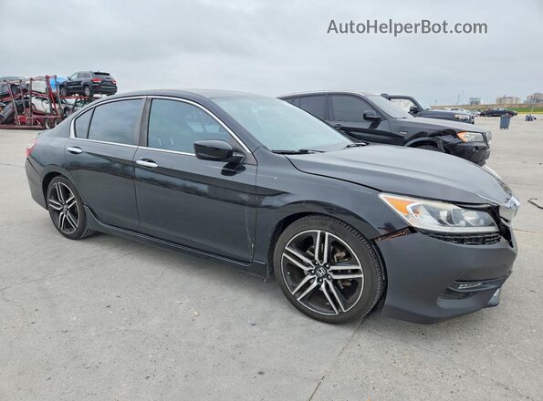 1HGCR2F59GA155864 2016 HONDA ACCORD Black Front right