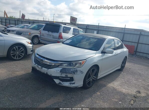 1HGCR2F59GA157744 2016 HONDA ACCORD Белый Передняя левая четверть