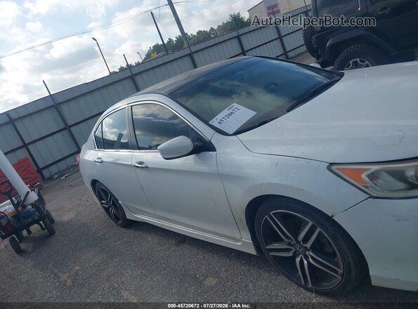 1HGCR2F59GA157744 2016 HONDA ACCORD Белый Вид задней части салона