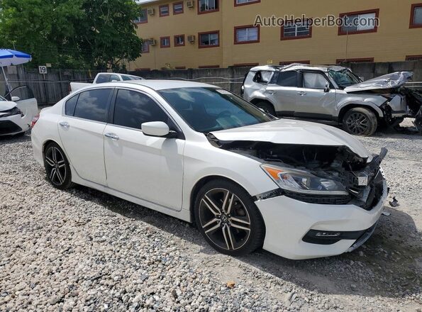 1HGCR2F59GA166301 2016 HONDA ACCORD White Передня права чверть