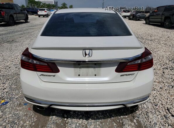 1HGCR2F59GA166301 2016 HONDA ACCORD White Вид ззаду