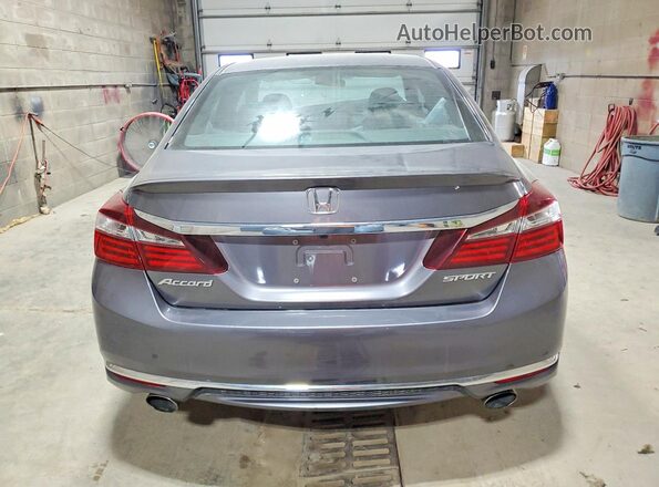1HGCR2F59GA174544 2016 HONDA ACCORD Gray Հետևի տեսք
