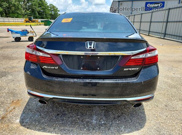 1HGCR2F59GA229039 2016 HONDA ACCORD Black Հետևի տեսք