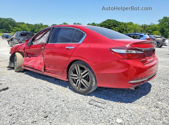 1HGCR2F59HA044569 2017 HONDA ACCORD Red Tył lewy