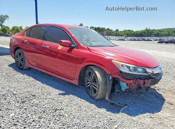 1HGCR2F59HA044569 2017 HONDA ACCORD Red Przód prawy