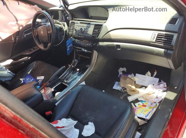 1HGCR2F59HA044569 2017 HONDA ACCORD Red Widok deski rozdzielczej