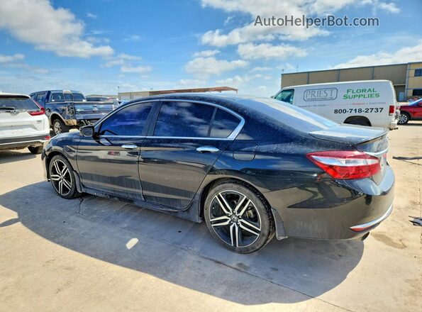 1HGCR2F59HA100834 2017 HONDA ACCORD Черный Задняя левая четверть