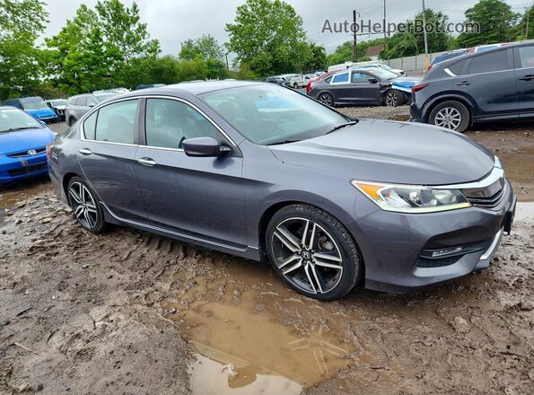 1HGCR2F59HA176733 2017 HONDA ACCORD Gray Przód prawy