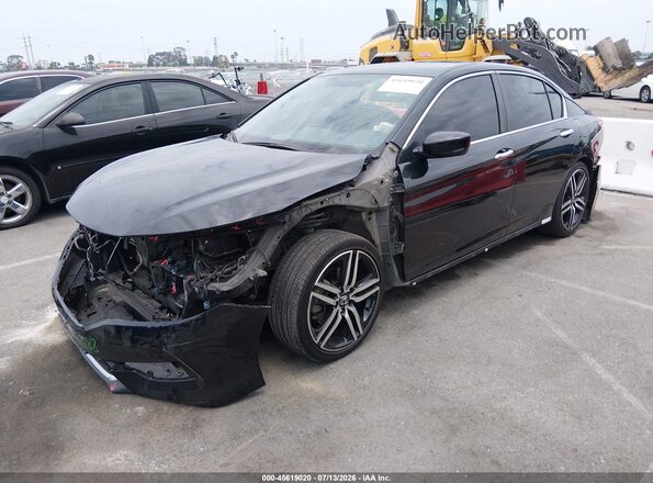 1HGCR2F59HA273687 2017 HONDA ACCORD Black Vista tres cuartos delantera izquierda