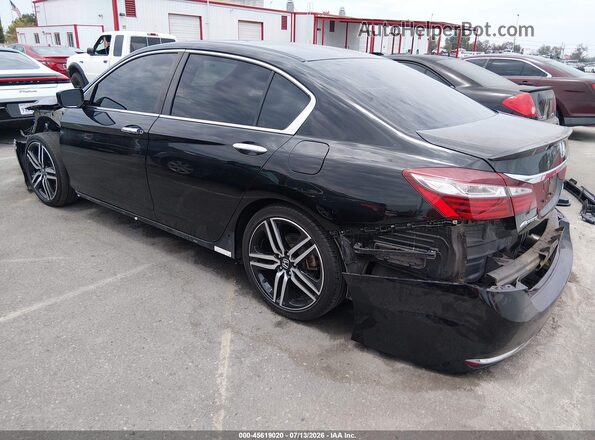 1HGCR2F59HA273687 2017 HONDA ACCORD Black Trasero izquierdo