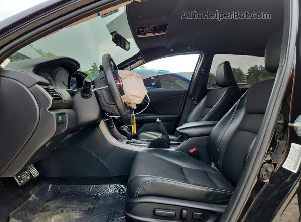 1HGCR2F59HA306364 2017 HONDA ACCORD Black Widok wnętrza z przodu