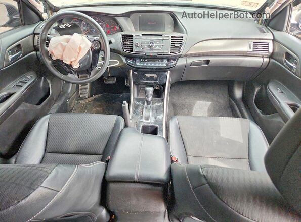 1HGCR2F59HA306364 2017 HONDA ACCORD Black Widok deski rozdzielczej