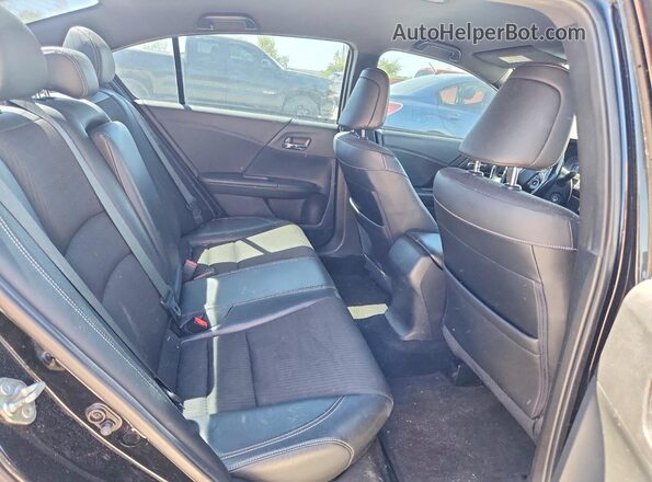 1HGCR2F5XGA113123 2016 HONDA ACCORD Black Widok tylnych siedzeń