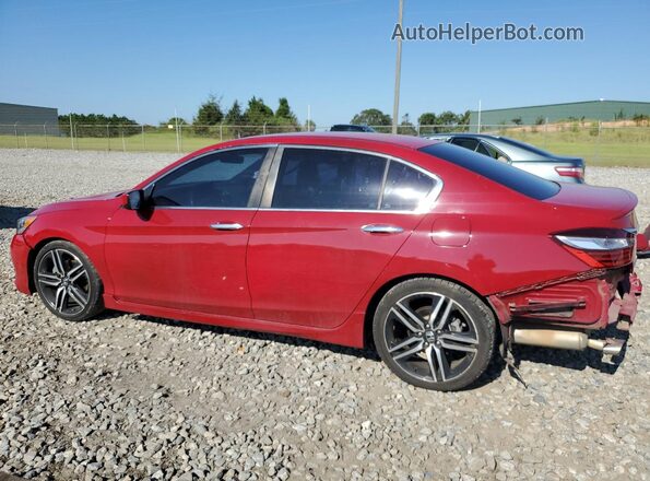 1HGCR2F5XGA122615 2016 HONDA ACCORD Red Задня ліва чверть