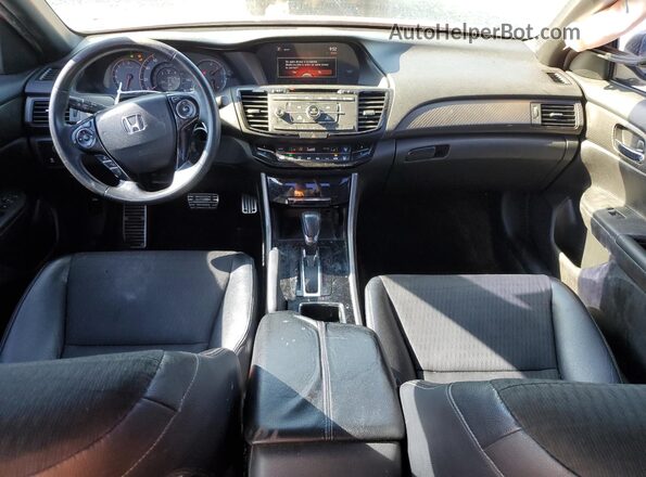 1HGCR2F5XGA122615 2016 HONDA ACCORD Red Вид панелі приладів