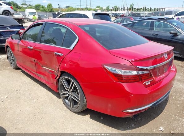 1HGCR2F5XHA048842 2017 HONDA ACCORD Red Задня ліва чверть
