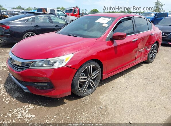 1HGCR2F5XHA048842 2017 HONDA ACCORD Red Передня ліва чверть