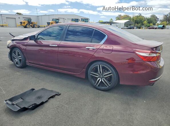 1HGCR2F5XHA188955 2017 HONDA ACCORD Бордовый Задняя левая четверть