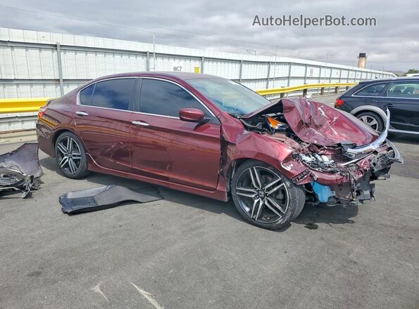 1HGCR2F5XHA188955 2017 HONDA ACCORD Бордовый Передняя правая четверть